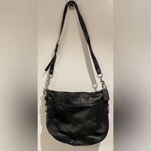 Black Coach Leather Crossbody/Shoulder Bag